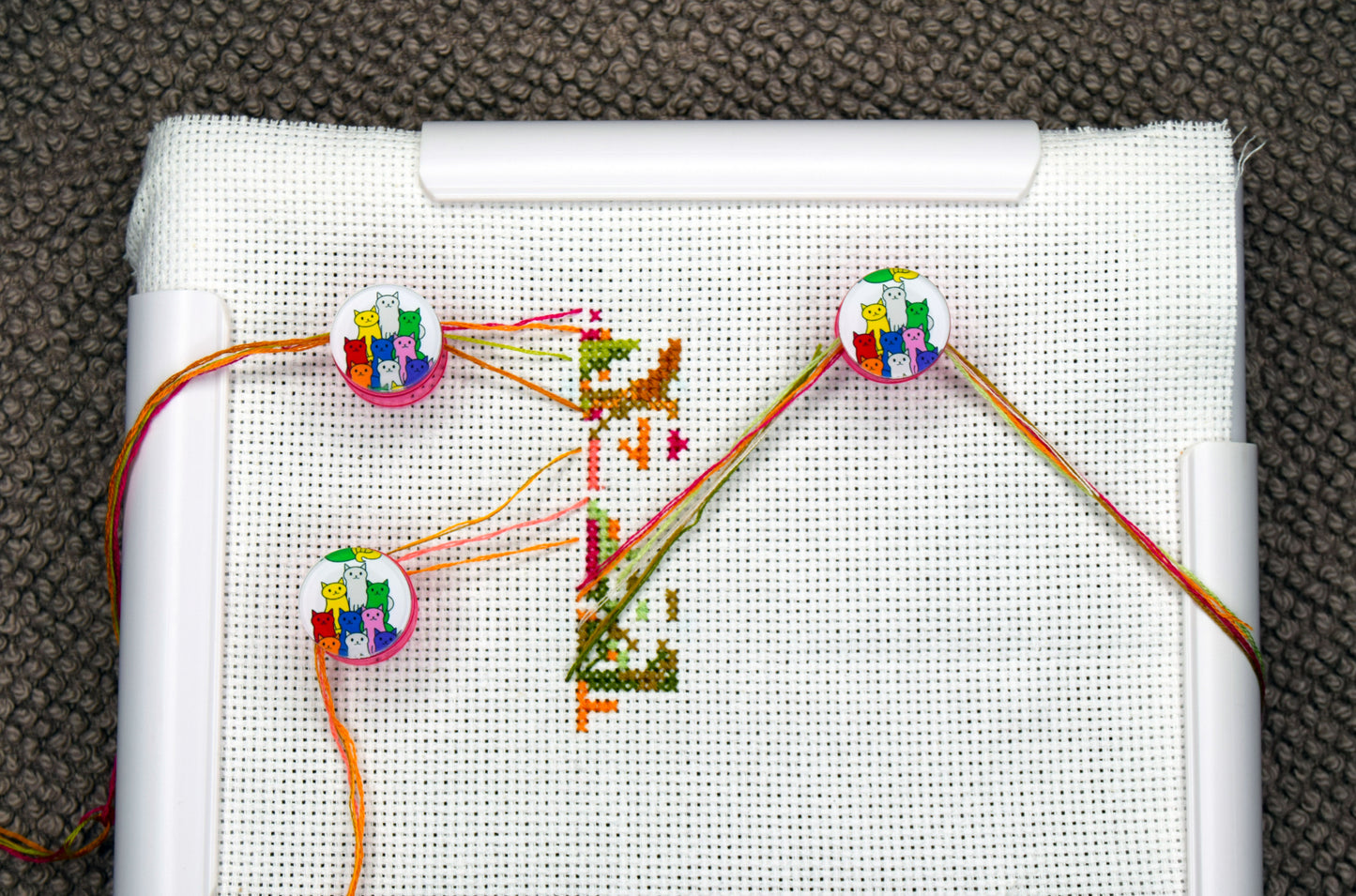 parking bobbins for cross stitching embroidery bobbins magnetic parking method cross stitch Magnetic clips for tightening floss Cross stitch parking bobbins for embroidery frame scroll rod qsnap hoop Tension clips thread catcher magnet dariamakes cross stitch pattern cross stitch art counted cross stitch floss drops for cross stitch kit embroidery stand funny embroidery dog embroidery embroidery organizer embroidery floss dariamakes